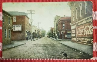 1912 Vintage Postcard Keyser,  West Virginia (north) Main St,  100 Block Coca Cola