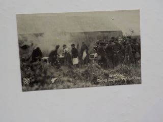 Wwi Postcard Salvation Army In Action Making Doughnuts At Front Line Vtg Ww1