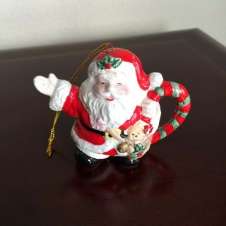 Unbranded Vintage Santa Claus Tea Pot Christmas Ornament
