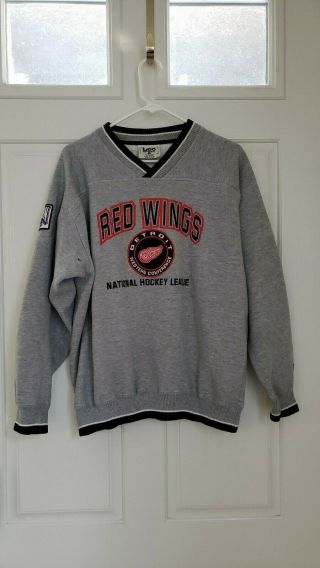 Vintage Detroit Red Wings Lee Sport Nhl Hockey Crew - Neck Sweatshirt Sz/l
