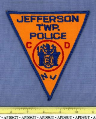 Jefferson Twp Cd (old Vintage) Jersey Police Patch Civil Defense Cheesecloth
