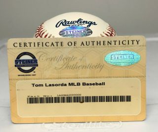 Tommy Lasorda Single Signed Baseball Autographed AUTO STEINER Dodgers HOF 3