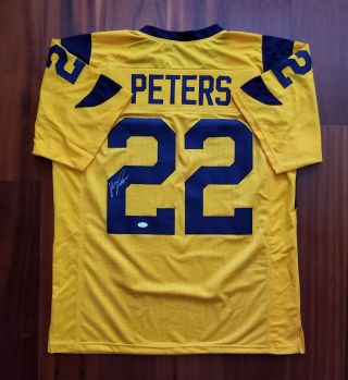 Marcus Peters Autographed Signed Jersey Los Angeles Rams Jsa