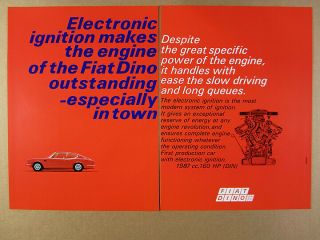 1968 Fiat Dino Coupe Vintage Print Ad