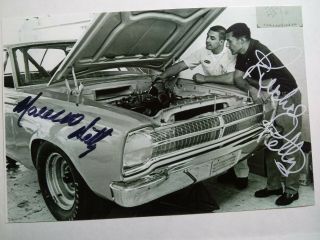 Richard Petty & Maurice Petty Authentic Hand Signed Autograph 4x6 Photo - Nascar