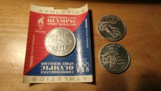 Vintage 1996 & 1998 Us Olympic Team Commemorative Coins 1,  2 Loose