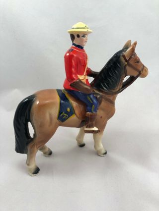 Vintage Giftcraft Porcelain Royal Canadian Mountie On Horse