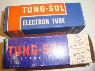 One Rare Matched Pair Tung - Sol 6sn7gtb Tubes,  Nib