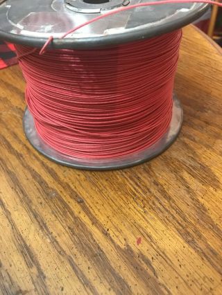 Western Electric Cloth Silk Red 24awg Roll Of Wire Full Reel 5.  2 Pounds