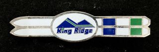 King Ridge Lost Closed Area 1961 - 95 Ski Pin Hampshire Souvenir Travel Lapel