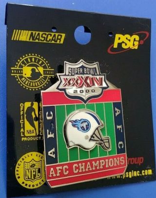 Nfl 2000 Bowl Xxxiv Tennessee Titans Afc Champions Collectible Psg Pin