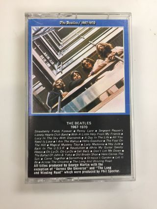 1967 - 1970 By The Beatles (cassette,  Capitol) Vintage Cassette Tape Vtg Rare Htf