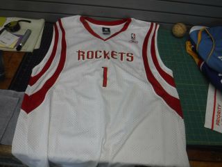 Reebok Houston Rockets Tracy Mcgrady 1 White & Red Basketball Jersey Xxl,  2