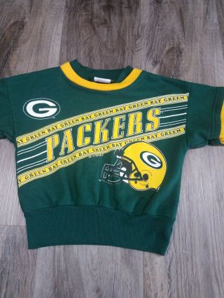 Vintage Green Bay Packers Nfl Football Crewneck Sweatshirt Youth 2t 24 Months