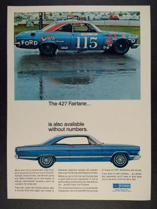 1967 Ford Fairlane 427 Hardtop Vintage Print Ad
