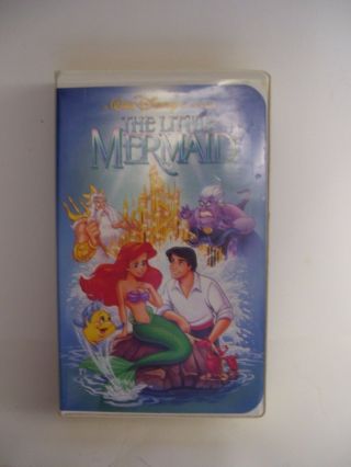 Vtg Walt Disney The Little Mermaid Movie Vhs 913 Black Diamond Banned Cover
