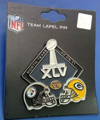 Nfl 2011 Bowl Xlv Pittsburgh Steelers Vs Green Bay Packers Collectible Pin