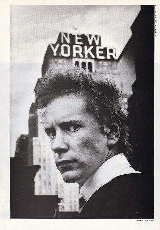 1984 John Lydon Pil Johnny Rotten Vintage Japan Mag Photo Pinup / Sex Pistols 9r