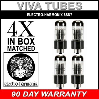 Gain Matched Quad (4) Electro - Harmonix 6sn7 Vacuum Tubes