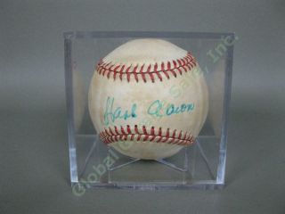 Hank Aaron Signed Onl Official National League Baseball Braves Brewers Auto Nr