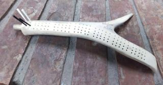 Hand Carved Moose Antler Cribbage Board From Alaska,  11 Inches Long Piece