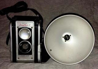 Vintage Kodak Duaflex Ii 620 Film Camera W/ Flash - Kodak 72mm F/8 Lens,  All Orig.