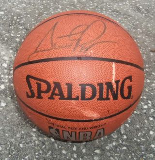 Bulls Scottie Pippen Signed Spalding Nba Basketball W/coa