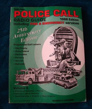 Vtg Radio Shack Police Call Guide Fire & Emergency Services 1988 Vol.  6