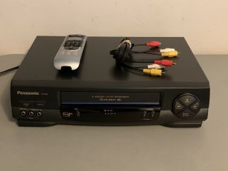 Panasonic Vcr Vhs Player Complete Remote,  Cables Pv - 9451