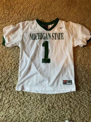 Michigan State Spartans Football Jersey Nike Youth Med 1 White