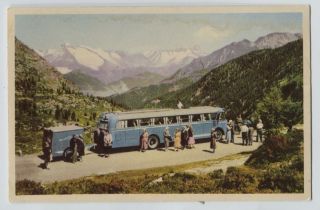 Vintage Swedish Transeuropean Bus Lines Sweden Postcard
