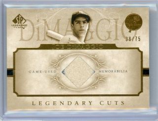 2005 Sp Legendary Cuts Joe Dimaggio 38/75 Jersey Legendary Cuts Yankees Lc - Jd