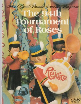 Tournament Of Roses 1983 Program - Merlin Olson Grand Marshal