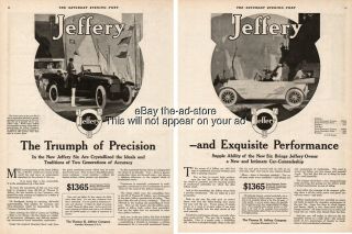 1916 Thomas B Jeffery Co Kenosha Wi Vintage Print Ad Car Automobile Advertising