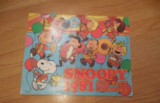 Vtg 1981 Hanging Wall Calendar Snoopy Fun Fact All
