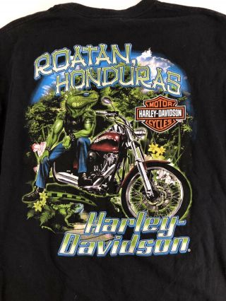 Men’s Harley - Davidson Long Sleeve T Shirt Size 2xl Roatan,  Honduras