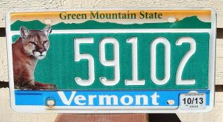 Vermont Catamount License Plate Mountain Lion Cougar Cat 59102