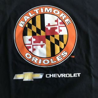 Baltimore Orioles Maryland Flag Chevrolet Sponsored T Shirt Xl