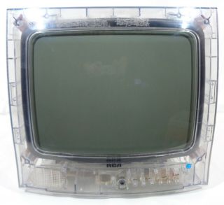 Rca J13804 Color 13 " Prison Crt Television Tv Transparent Digital Tuner -