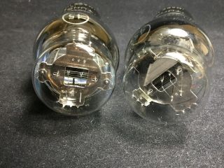 STRONG PAIR TUNG SOL 45 Engraved Base AMPLIFIER Vacuum Tubes G.  6818 2