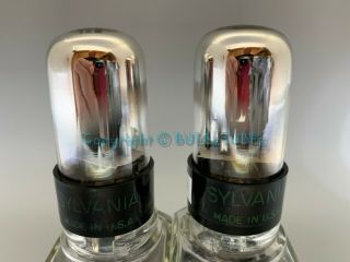 Sylvania 6sn7gt Chrome Dome Tubes " 3 - Hole Bb Plates " Platinum Matched On At1000