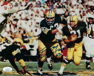 Packers Fuzzy Thurston Signed 8x10 Photo Auto Autographed W/ Jim Taylor Sb I Jsa