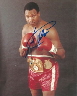 Larry Holmes Heavyweight Champion Hand Signed Autographed Photo