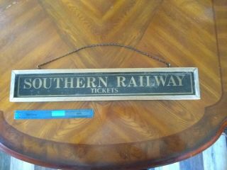 Southern Railway Ticket Sign.  29 " Long Backlit Illuminated.