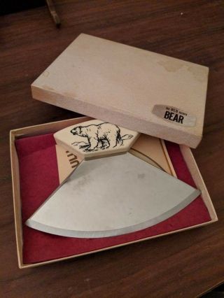 Vintage Alaska Ulu Knife In The Box With Paperwork.
