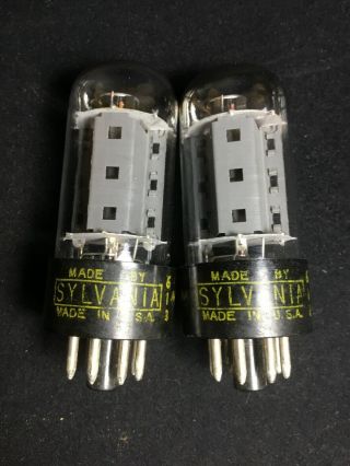 Matched Pair Sylvania 7591 Power Amplifier Vacuum Tubes The Fisher 500c G.  6669