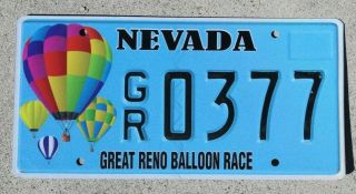 Nevada Great Reno Balloon Race License Plate