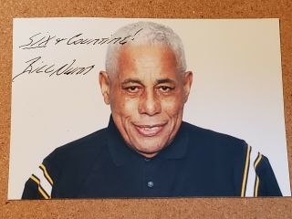 Bill Nunn (d.  2014) Autographed 4 " X6 " Photo - Steelers,  First Black Nfl Scout