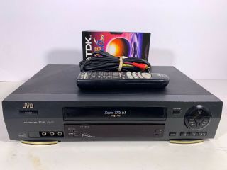 Jvc Vhs Hr - S29u Vcr Plus Video Cassette Recorder S - Vhs Hi - Fi With Remote