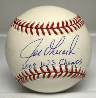 Joe Girardi " 2009 Ws Champs " Signed Baseball Auto Steiner York Yankees